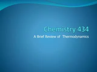 Chemistry 434