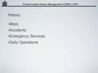 Wars Accidents Emergency Services Daily Operations