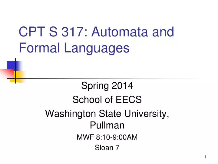cpt s 317 automata and formal languages