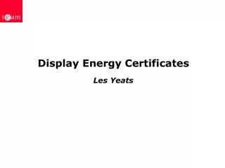 Display Energy Certificates Les Yeats