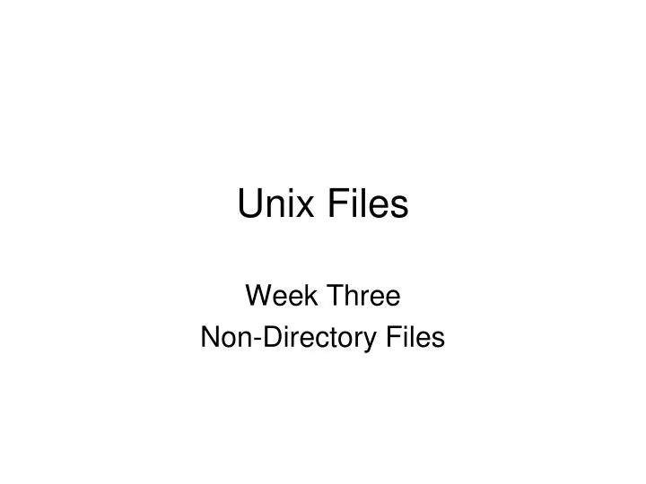 unix files