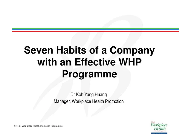 seven habits of a company with an effective whp programme