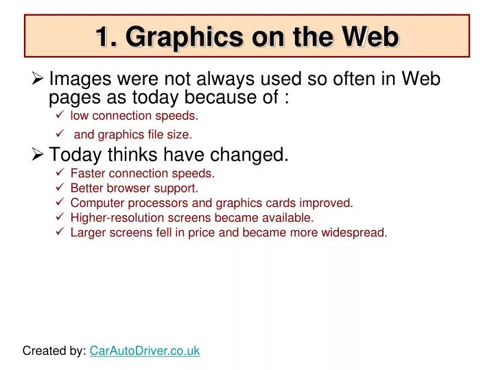 1 graphics on the web