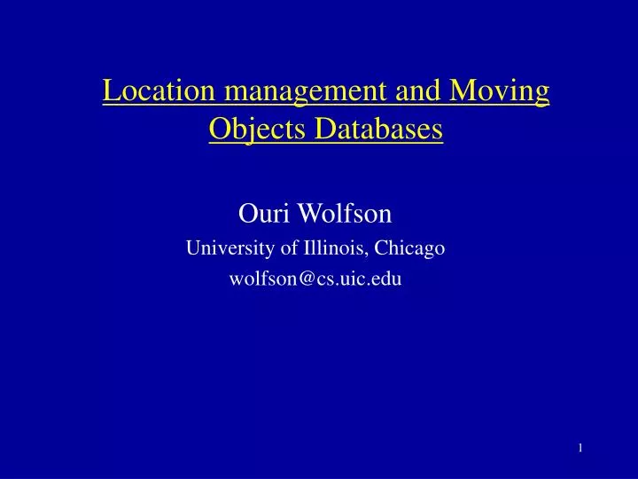 location management and moving objects databases
