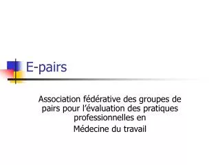e pairs