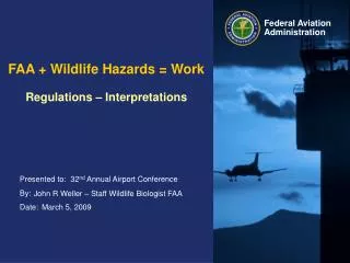 FAA + Wildlife Hazards = Work