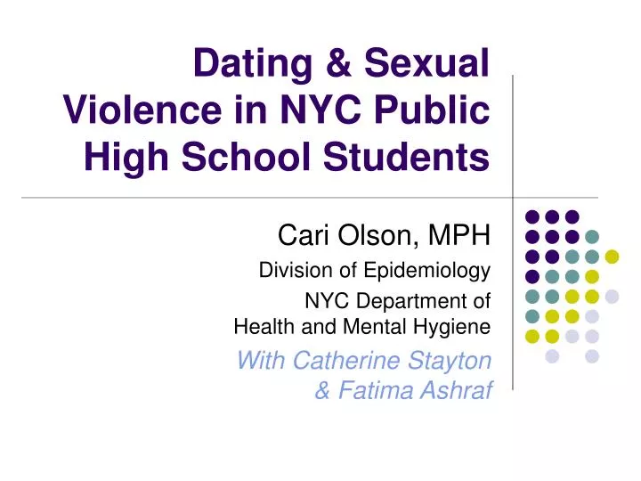 dating sexual violence in nyc public high school students