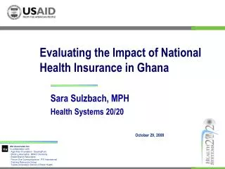 Evaluating the Impact of National Health Insurance in Ghana