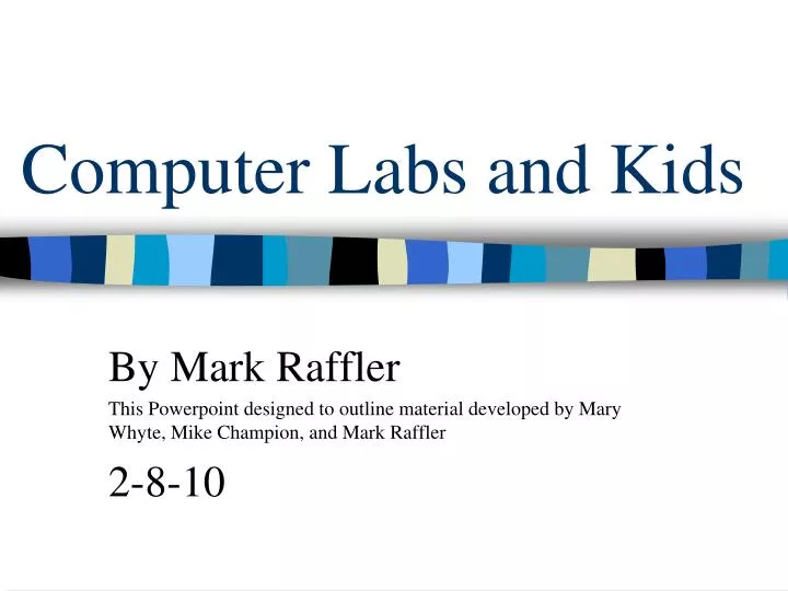 computer labs and kids