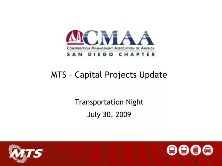 mts capital projects update transportation night july 30 2009