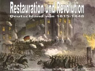 Deutschland von 1815-1848