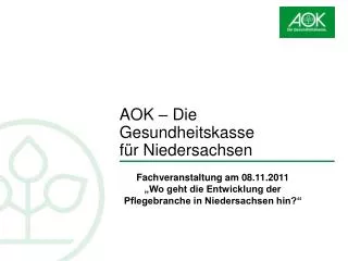 AOK – Die Gesundheitskasse für Niedersachsen