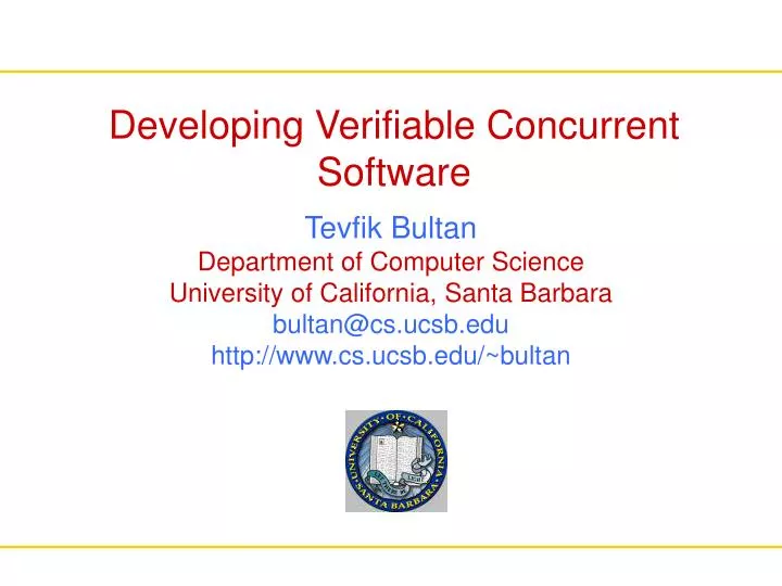 developing verifiable concurrent software