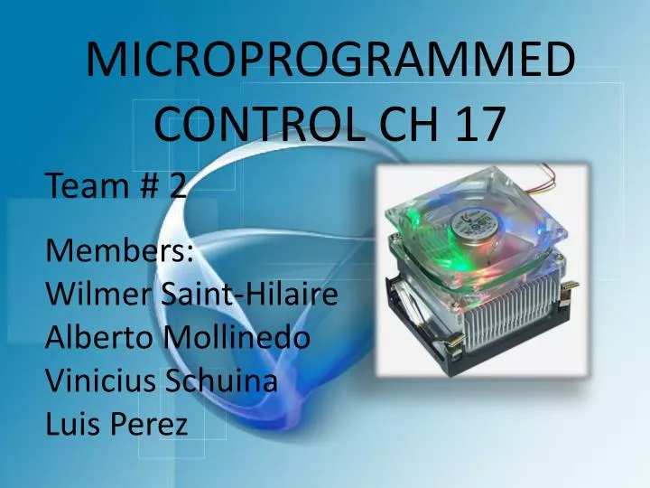 microprogrammed control ch 17