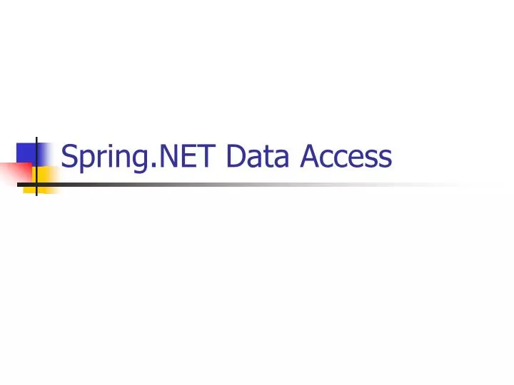 spring net data access
