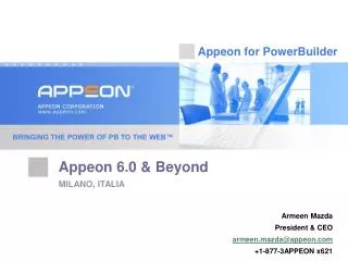 Appeon 6.0 &amp; Beyond