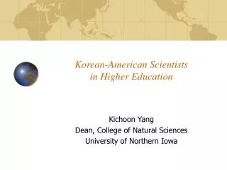 Korean-American Scientists in Higher Education