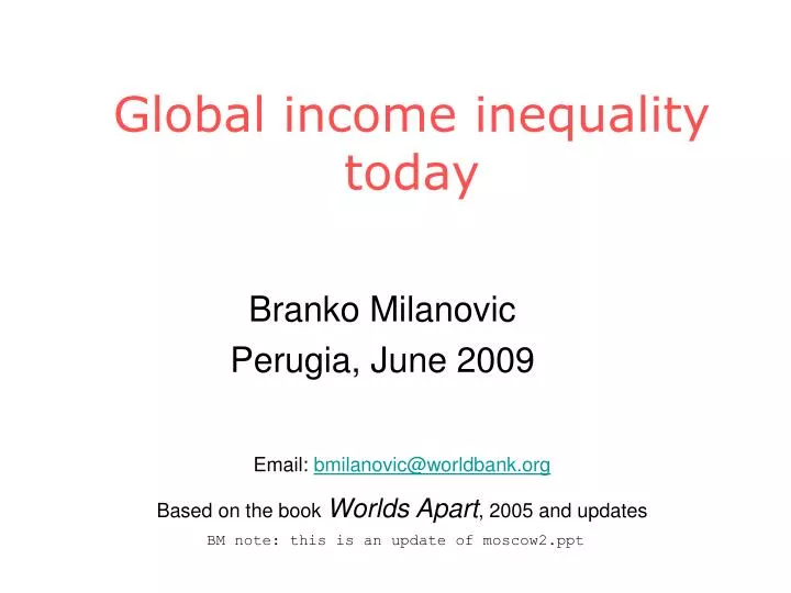 global income inequality today