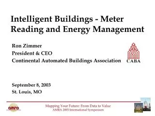 Intelligent Buildings - Meter Reading and Energy Management