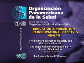 EDUCATION &amp; PROMOTION IN OCCUPATIONAL SAFETY &amp; HEALTH