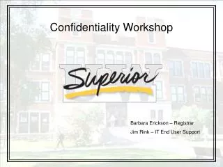 Confidentiality Workshop