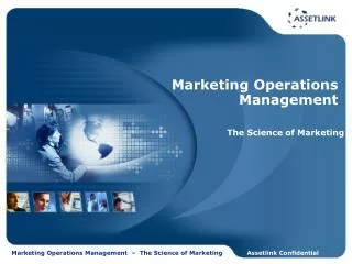Marketing Operations Management