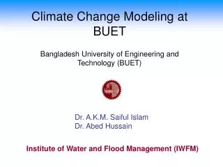 Climate Change Modeling at BUET