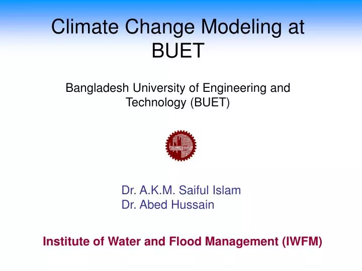 climate change modeling at buet