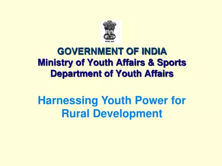 government of india ministry of youth affairs sports department of youth affairs