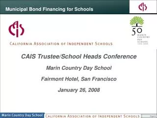 Municipal Bond Financing for Schools