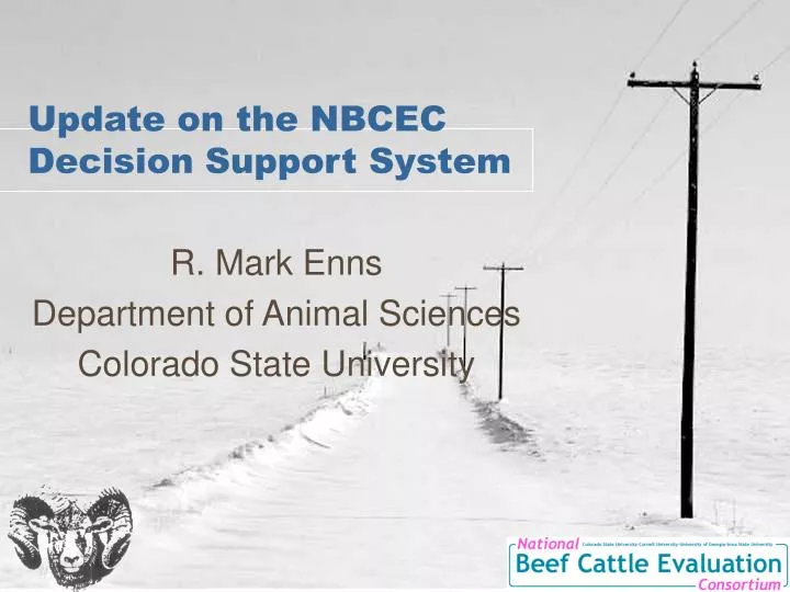 update on the nbcec decision support system