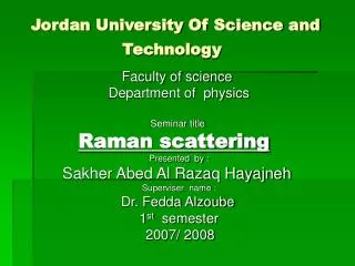 Jordan University Of Science and Technology