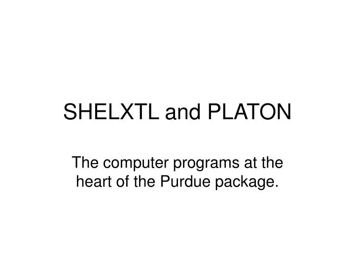 shelxtl and platon