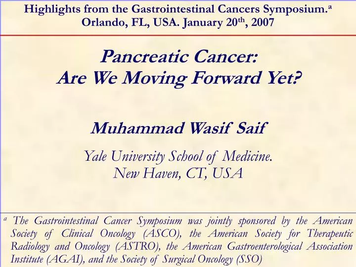 pancreatic cancer are we moving forward yet