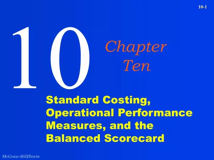 standard costing operational performance measures and the balanced scorecard