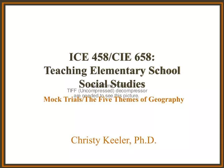 ice 458 cie 658 teaching elementary school social studies