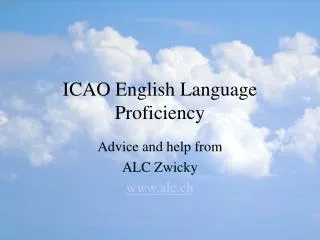 ICAO English Language Proficiency