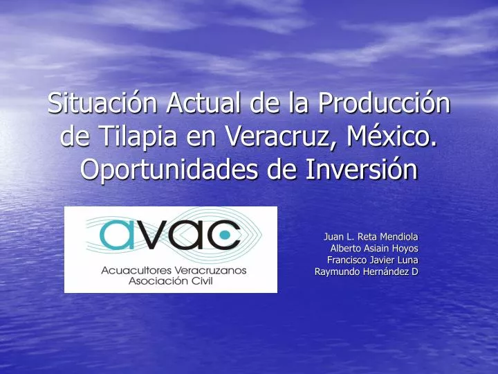 situaci n actual de la producci n de tilapia en veracruz m xico oportunidades de inversi n