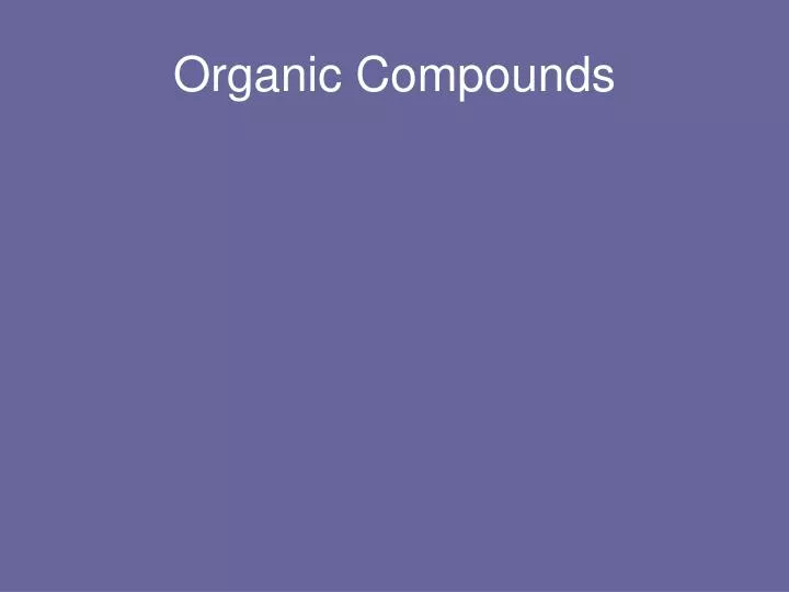 organic compounds