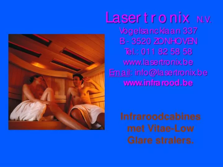 infrarood cabines met vitae low glare stralers