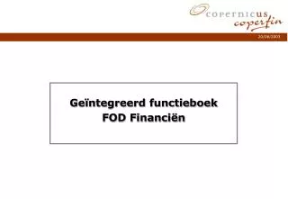 Geïntegreerd functieboek FOD Financiën