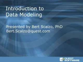 Introduction to Data Modeling