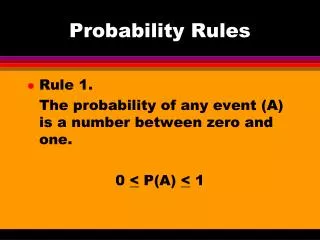 probability rules