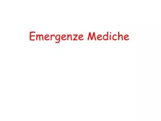 Emergenze Mediche