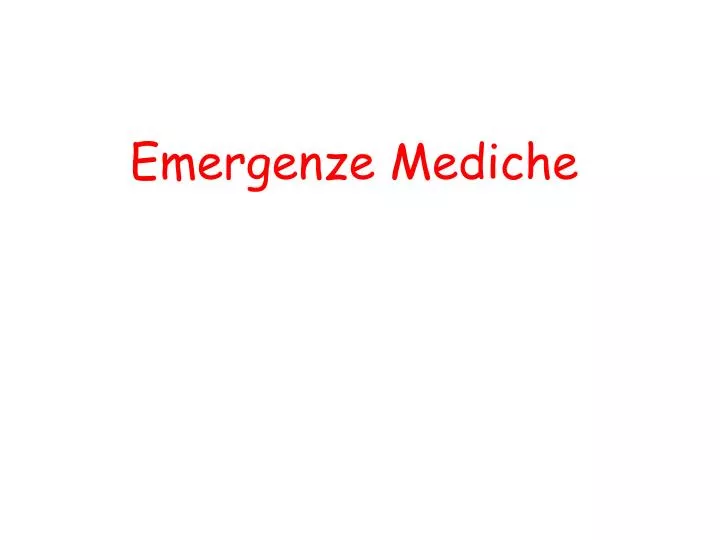emergenze mediche