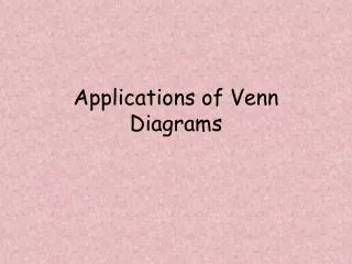 applications of venn diagrams