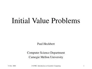 Initial Value Problems