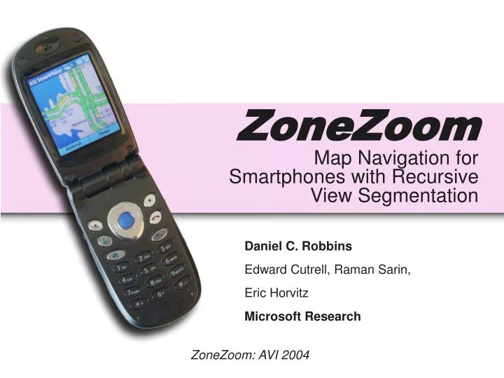 zonezoom map navigation for smartphones with recursive view segmentation