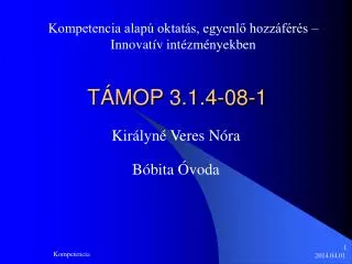 TÁMOP 3.1.4-08-1