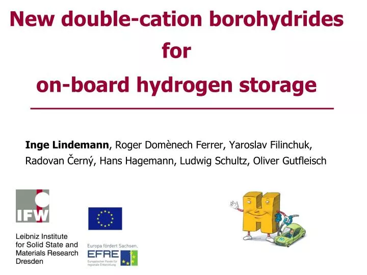 new double cation borohydrides for on board hydrogen storage